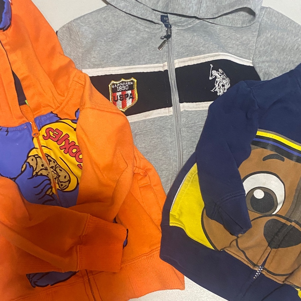 U.S. Polo Assn. Gray and Navy Kids Hoodie Trio